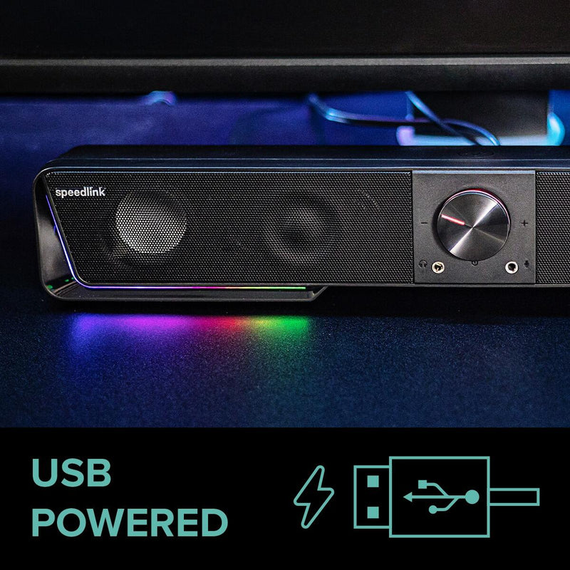 Speedlink GRAVITY RGB Stereo Soundbar, schwarz