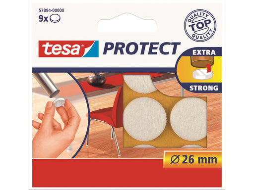 tesa Protect Anti-scratch felts Ø 26mm White