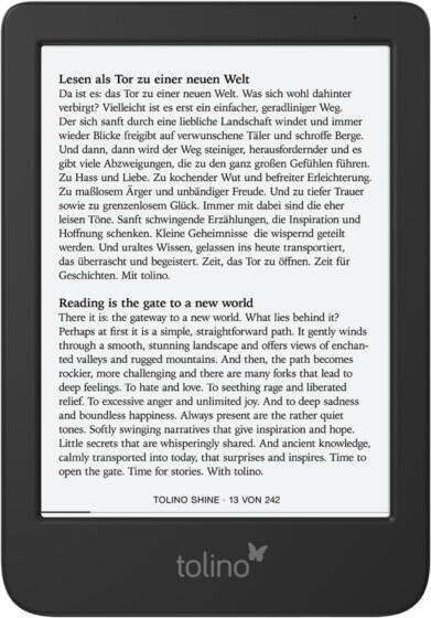 tolino shine 5th Gen. - eBook-Reader B/W