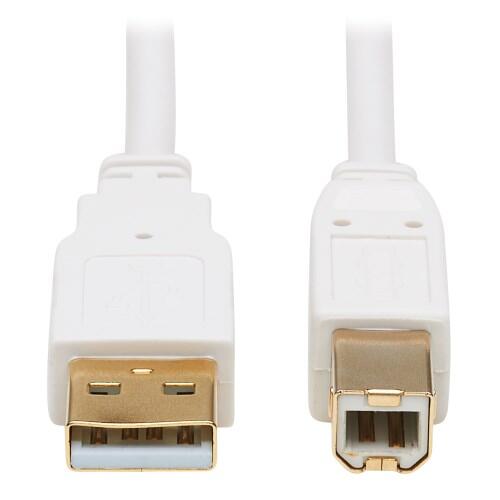 Eaton Tripp Lite Series Safe-IT USB-A zu USB-B Antibacterial Kabel (Stecker/Stecker), USB 2.0, Weiß, 6-ft. (1.83 m)