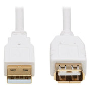 Eaton Tripp Lite Series Safe-IT USB 2.0 Antibacterial Verlängerung Kabel (A M/F), USB 2.0, Weiß, 3 ft. (0.91 m)
