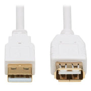 Eaton Tripp Lite Series Safe-IT USB-A Antibacterial Verlängerung Kabel (M/F), USB 2.0, Weiß, 6 ft. (1.83 m)