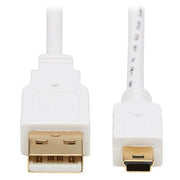 Eaton Tripp Lite Series Safe-IT USB 2.0 A zu USB Mini-B Antibacterial Kabel (Stecker/Stecker), Weiß, 3 ft. (0.91 m)