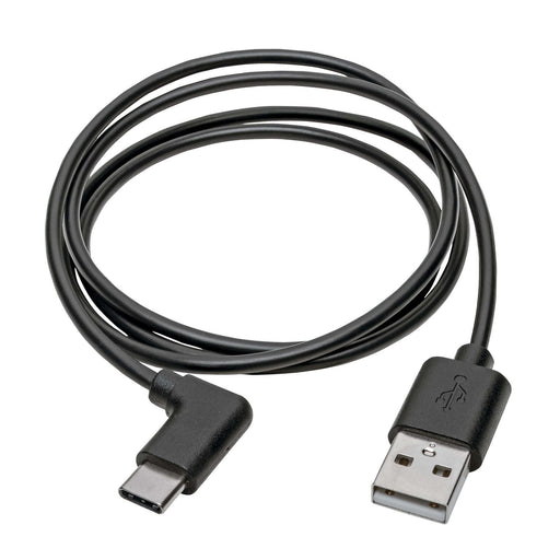 Eaton Tripp Lite Series USB-A zu USB-C Kabel, Right-Angle USB-C, USB 2.0, Thunderbolt 3 Compatible, (Stecker/Stecker), 3