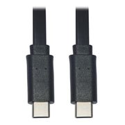 Eaton Tripp Lite Series USB-C Flat Kabel (Stecker/Stecker), USB 2.0, Thunderbolt 3, Schwarz, 3 ft. (0.91 m)