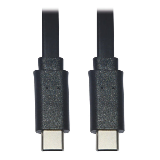 Eaton Tripp Lite Series USB-C Flat Kabel (Stecker/Stecker), USB 2.0, Thunderbolt 3, Schwarz, 3 ft. (0.91 m)