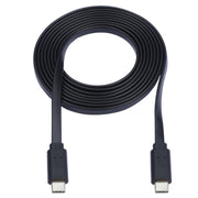 Eaton Tripp Lite Series USB-C Flat Kabel (Stecker/Stecker), USB 2.0, Thunderbolt 3, Schwarz, 6 ft. (1.83 m)
