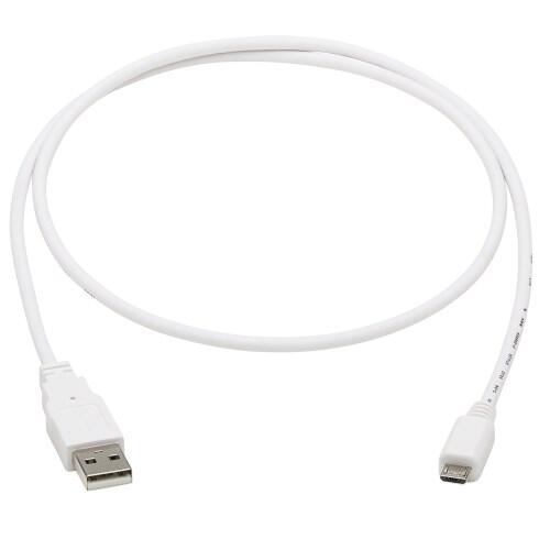 Eaton Tripp Lite Series Safe-IT USB-A zu USB Micro-B Antibacterial Kabel (Stecker/Stecker), USB 2.0, Weiß, 3-ft. (0.91 m