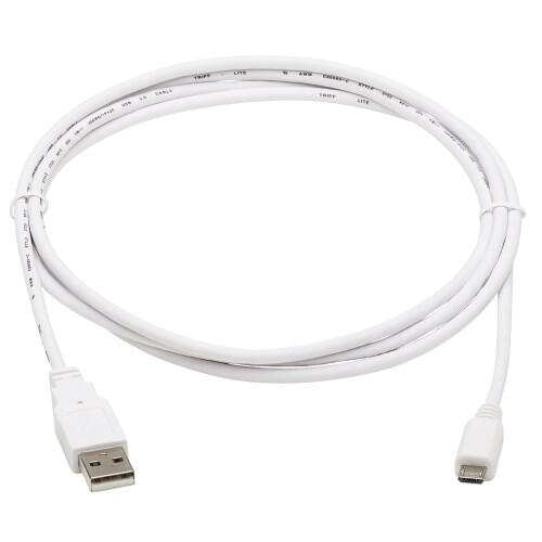 Eaton Tripp Lite Series Safe-IT USB-A zu USB Micro-B Antibacterial Kabel (Stecker/Stecker), USB 2.0, Weiß, 6-ft. (1.83 m