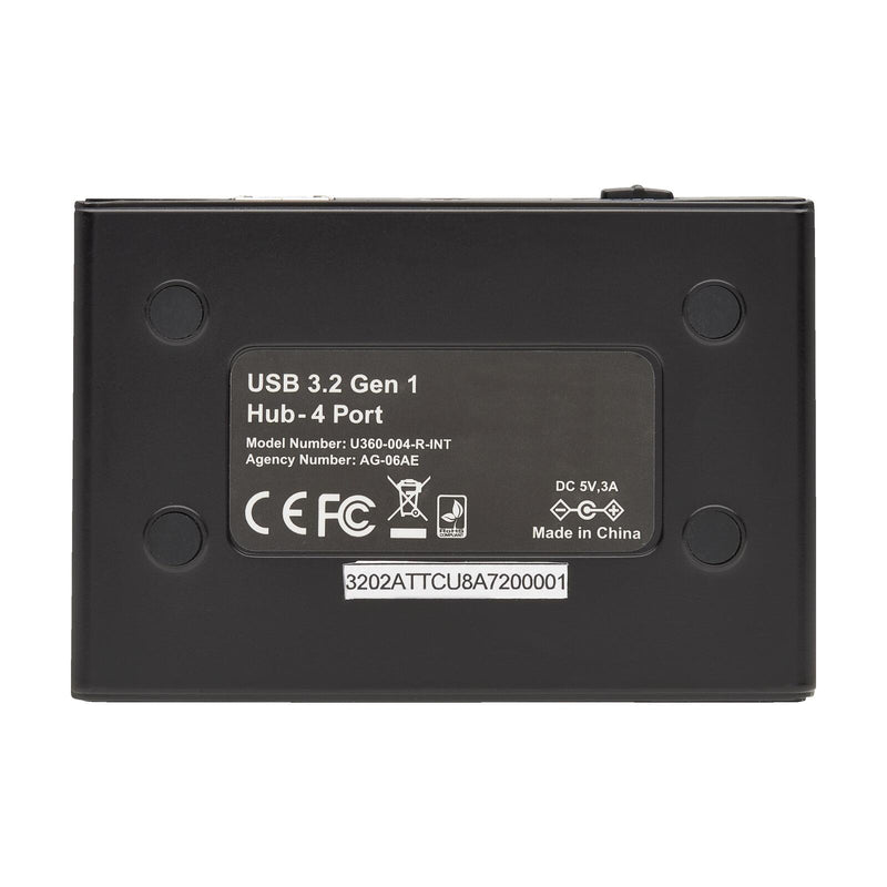 Eaton Tripp Lite Series 4-Port USB-A Mini Hub - USB 3.2 Gen 1, International Plug Adapters