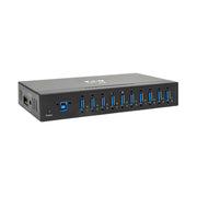 Eaton Tripp Lite Series 10-Port Industrial-Grade USB 3.0 SuperSpeed Hub - 20 kV ESD Immunity, Metal Housing, Mountable