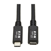 Eaton Tripp Lite Series USB-C Verlängerung Kabel (M/F) - USB 3.2 Gen 1 (5 Gbps), Thunderbolt 3 Compatible, Schwarz, 3 ft