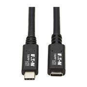 Eaton Tripp Lite Series USB-C Verlängerung Kabel (M/F) - USB 3.2 Gen 2 (10Gbps), Thunderbolt 3 Compatible, Schwarz, 20 i