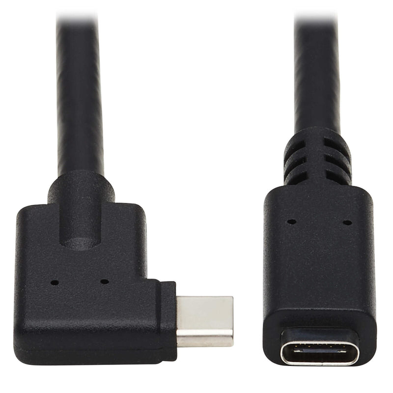 Eaton Tripp Lite Series USB-C Verlängerung Kabel (M/F) - USB 3.2 Gen 2 (10Gbps), Thunderbolt 3 Compatible, Right-Angle P