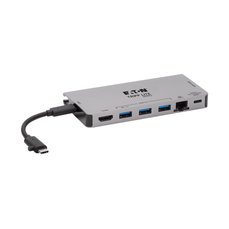 Eaton Tripp Lite Series USB-C Dock - 4K HDMI, USB 3.2 Gen 1, USB-A Hub, GbE, Memory Card, 100W PD Charging, Detachable C