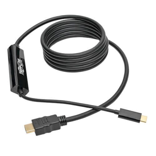 Eaton Tripp Lite Series USB-C zu HDMI Active Adapterkabel (Stecker/Stecker), 4K, Schwarz, 6 ft. (1.8 m)