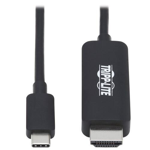 Eaton Tripp Lite Series USB-C zu HDMI Adapterkabel (Stecker/Stecker), 4K, 4:4:4, Thunderbolt 3 Compatible, Schwarz, 6 ft