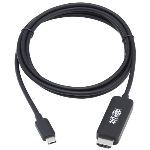 Eaton Tripp Lite Series USB-C zu HDMI Adapterkabel (Stecker/Stecker), 4K, 4:4:4, Thunderbolt 3 Compatible, Schwarz, 6 ft