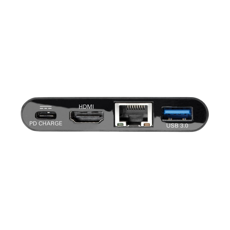 Eaton Tripp Lite Series USB-C Multiport Adapter - HDMI, USB 3.0 Port, GbE, 60W PD Charging, HDCP, Schwarz
