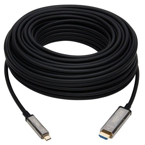 Eaton Tripp Lite Series High-Speed USB-C zu HDMI Active Optical Kabel (AOC) - UHD 4K 60 Hz, HDR, CL3 Rated, Schwarz, 30