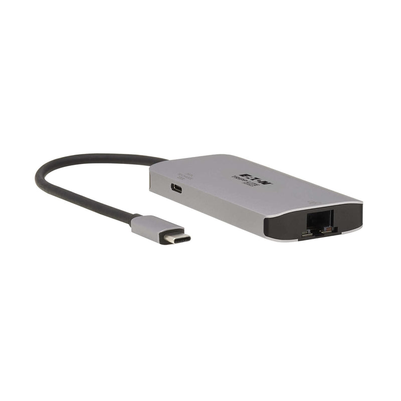 Eaton Tripp Lite Series 3-Port USB-C Hub - USB 3.2 Gen 1, 3 USB-A Ports, GbE, Thunderbolt 3, 100W PD Charging, Aluminum
