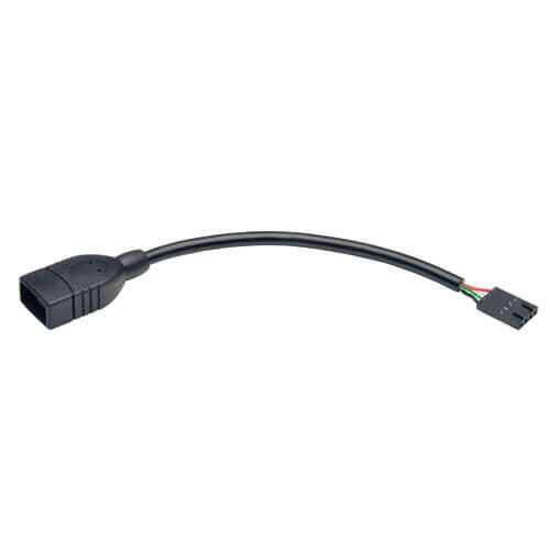 Eaton Tripp Lite Series USB 2.0 A Female zu USB Motherboard 4-PIN IDC Header Kabel, 6-in. (15.24 cm)