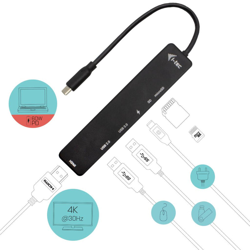 I-TEC USB-C Travel Easy Docking Station mit Power Delivery 60W
