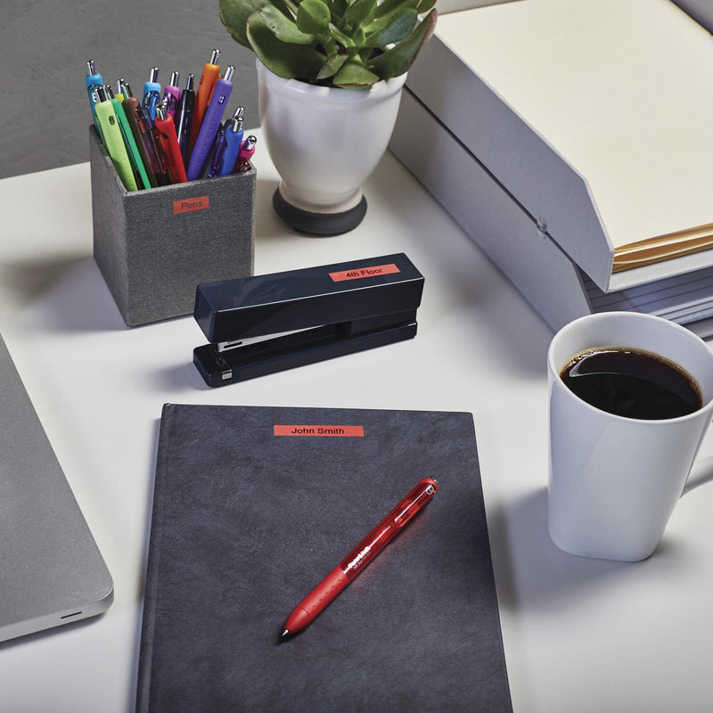 DYMO® Original D1-Schriftband für LabelManager™ 9mm x 7m - Polyester, wieder ablösbar - schwarz auf rot