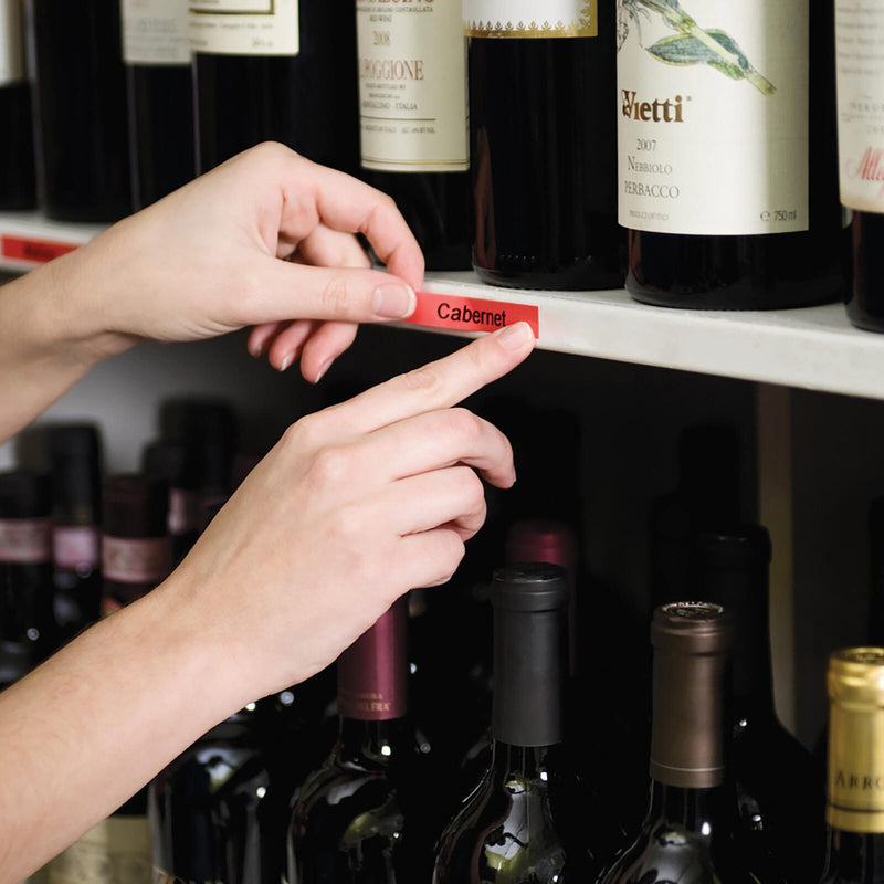 DYMO® Original D1-Schriftband für LabelManager™ 9mm x 7m - Polyester, wieder ablösbar - schwarz auf rot