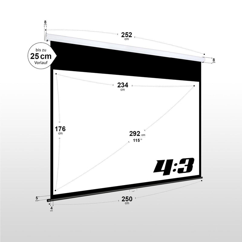 eSmart Germany Rollo Leinwand MIROLO 234 x 176 cm (115') 4:3