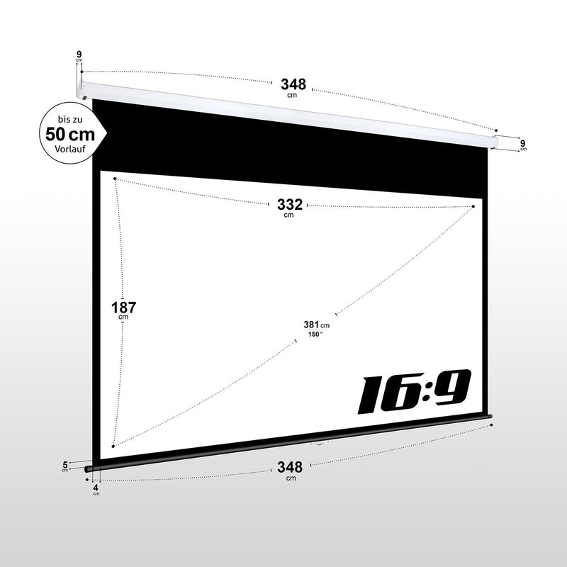 eSmart Germany Rollo Leinwand MIROLO 332 x 187 cm (150') 16:9