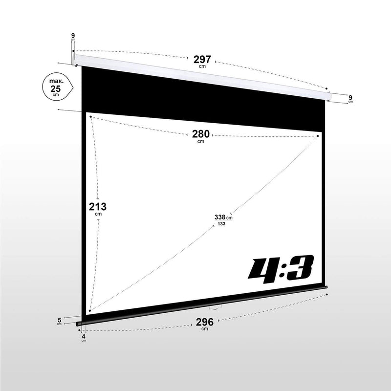 eSmart Germany Rollo Leinwand MIROLO 280 x 213 cm (133') 4:3