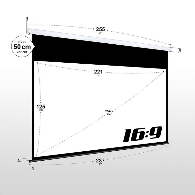 LG HU810PW Forte CineBeam Laser Heimkino Beamer 2700 ANSI Lumen + eSmart MIMOTO Motor Leinwand 254 cm 100 Zoll