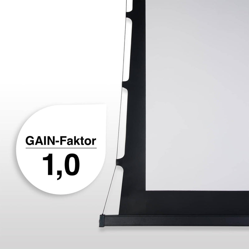eSmart Germany Tageslicht Tension Leinwand GRAU Glasfaser 295x165 cm (133') 16:9
