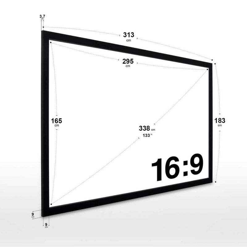 eSmart Germany Rahmenleinwand Professional MIRALE 295 x 165 cm (133') 16:9