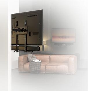 MyWall HZ 19 L Universal-Soundbar-Halterung mit rutschfestem Sockelhalter