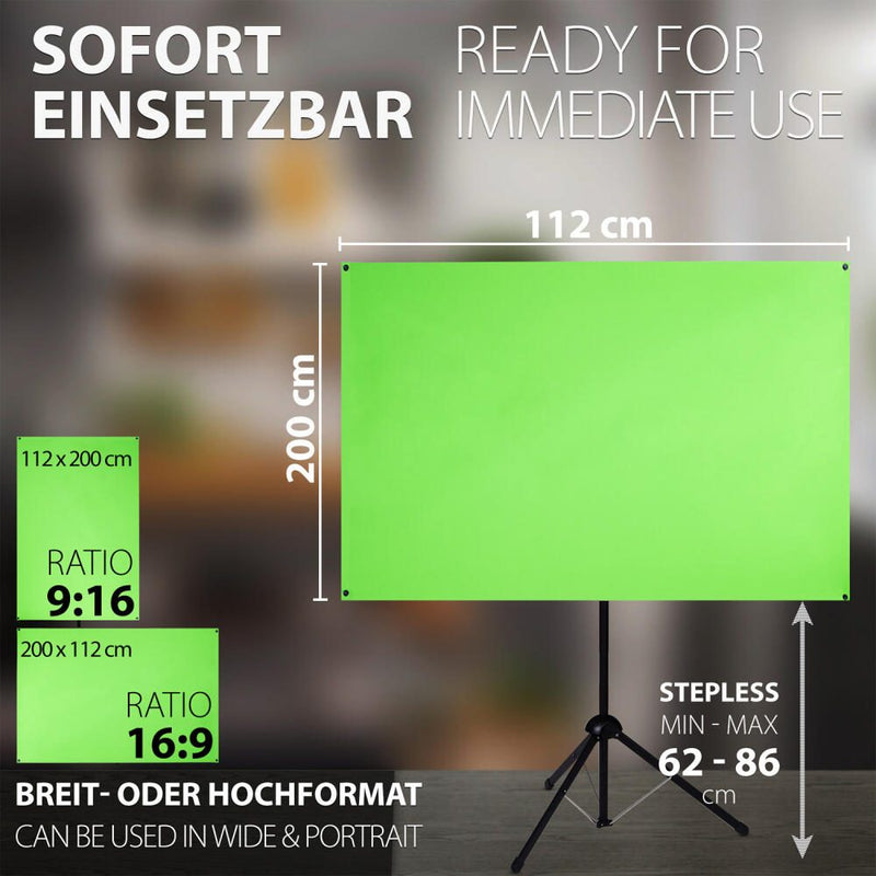 eSmart Expert X-Type Ultralightweight Greenscreen 200 x 112 cm / 90 Zoll