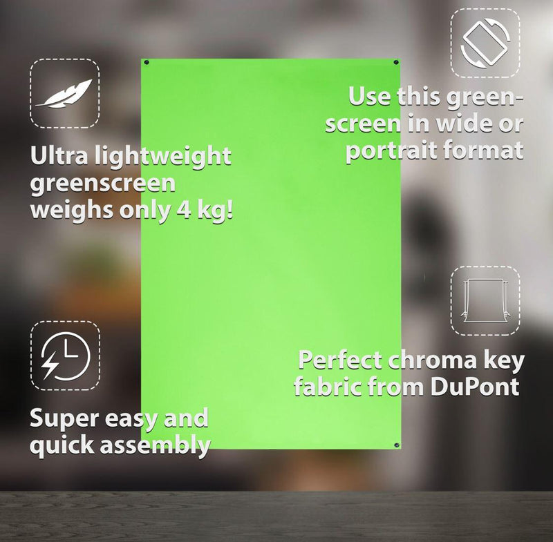 eSmart Expert X-Type Ultralightweight Greenscreen 200 x 112 cm / 90 Zoll