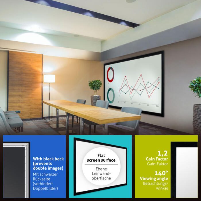 eSmart Professional MIRALE Rahmen Leinwand 332 x 187 cm (150') 16:9