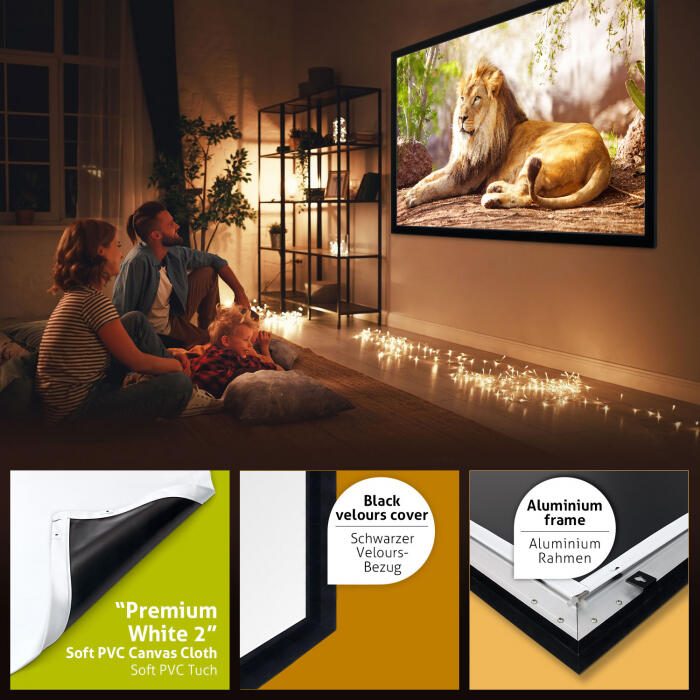 eSmart Professional MIRALE Rahmen Leinwand 221 x 125 cm (100') 16:9