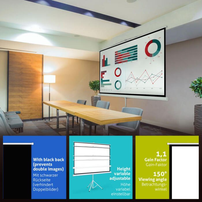eSmart Professional MISATI Stativ Leinwand 186 x 105 cm (84') 16:9