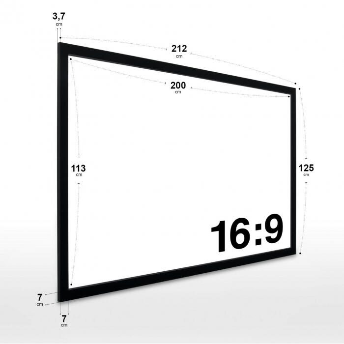 eSmart Economy EXF Rahmen Leinwand 200 x 113 cm (90') 16:9