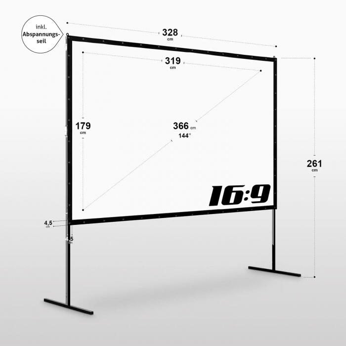 eSmart MIMOBI Faltrahmen Leinwand 319 x 179 cm (144') 16:9