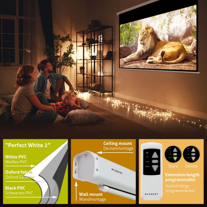 eSmart Professional MIMOTO Motor Leinwand 160 x 90 cm (72') 16:9
