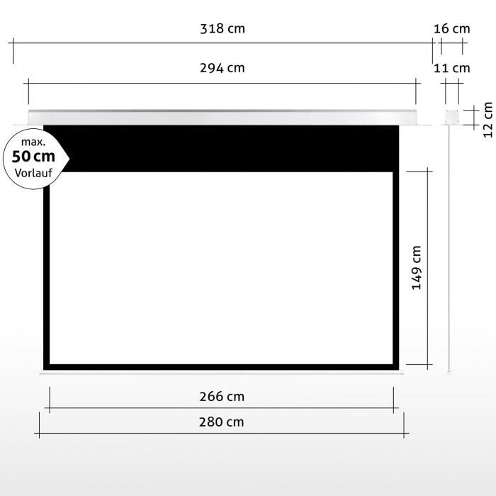 eSmart Expert CSX Deckeneinbau Leinwand 266 x 149 cm (120') 16:9