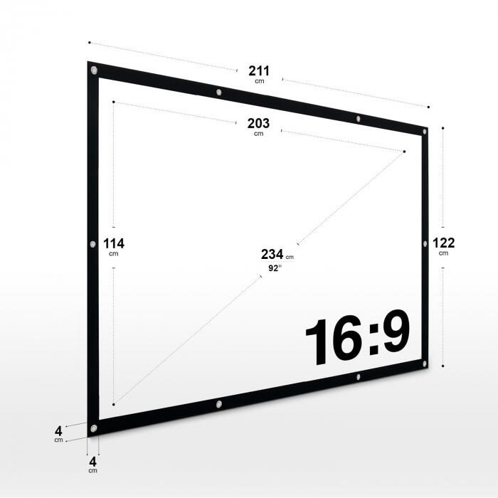 eSmart SPANMI Spann Leinwand 203 x 114 cm (92') 16:9