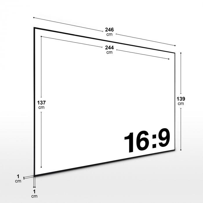 eSmart Expert UKD Akustik Rahmen Leinwand 279 cm 110 Zoll