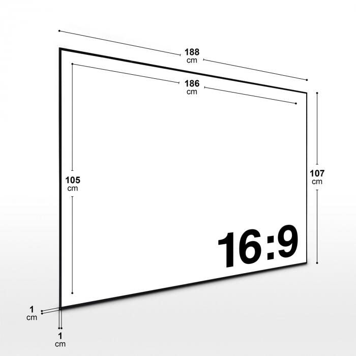 eSmart Expert UKD Akustik Rahmen Leinwand 213 cm 84 Zoll