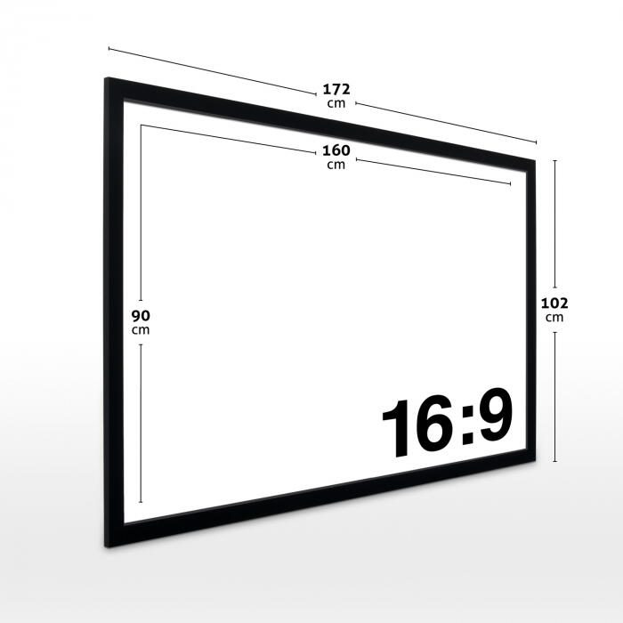 eSmart Professional MIRALE Akustik-Rahmen Leinwand 160 x 90 cm (72') 16:9
