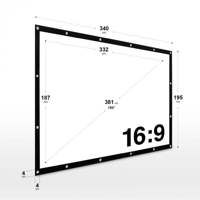 eSmart SPANMI Spann Leinwand 332 x 187 cm (150') 16:9